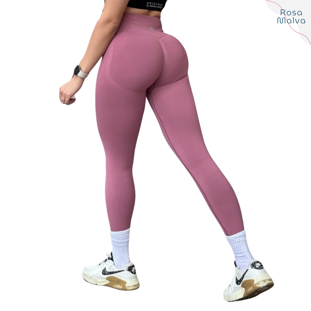 Leggings Deportivos para Mujer Fitness: Seamless Efecto Push Up, Cintura Alta, Textil Tejido Liso Suave Transpirable, Varios Colores  | Adriana Olimpo