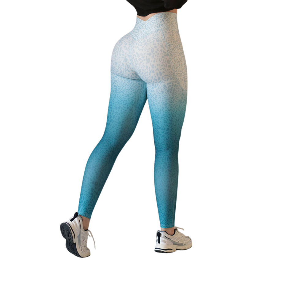 Leggings básico con bolsillos | Supplex Stretch, Liso – Azul degradada