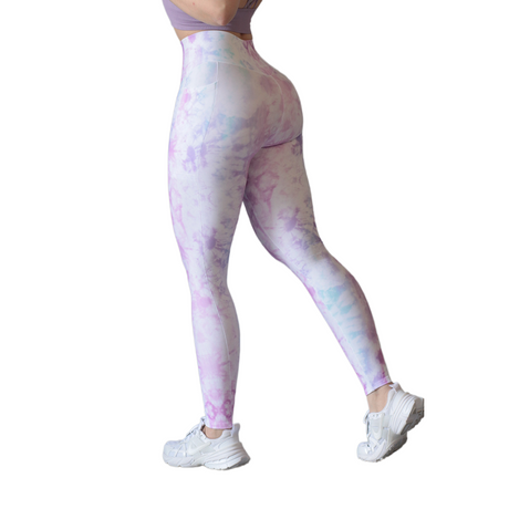 Leggings básico con bolsillos | Supplex Stretch, Liso Tie Day – Rosa