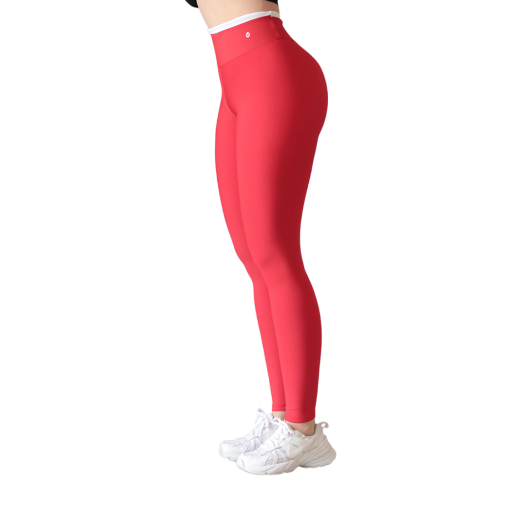 Leggings push up | Supplex Stretch, Liso – Rojo line