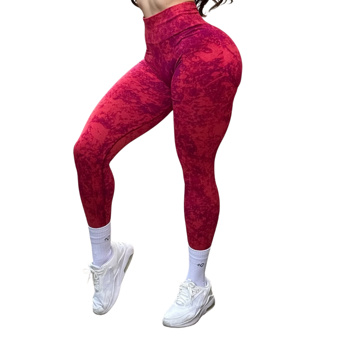 Leggings Burbuja + Push Up | Seamless Compresión - Orquidea Deslavado