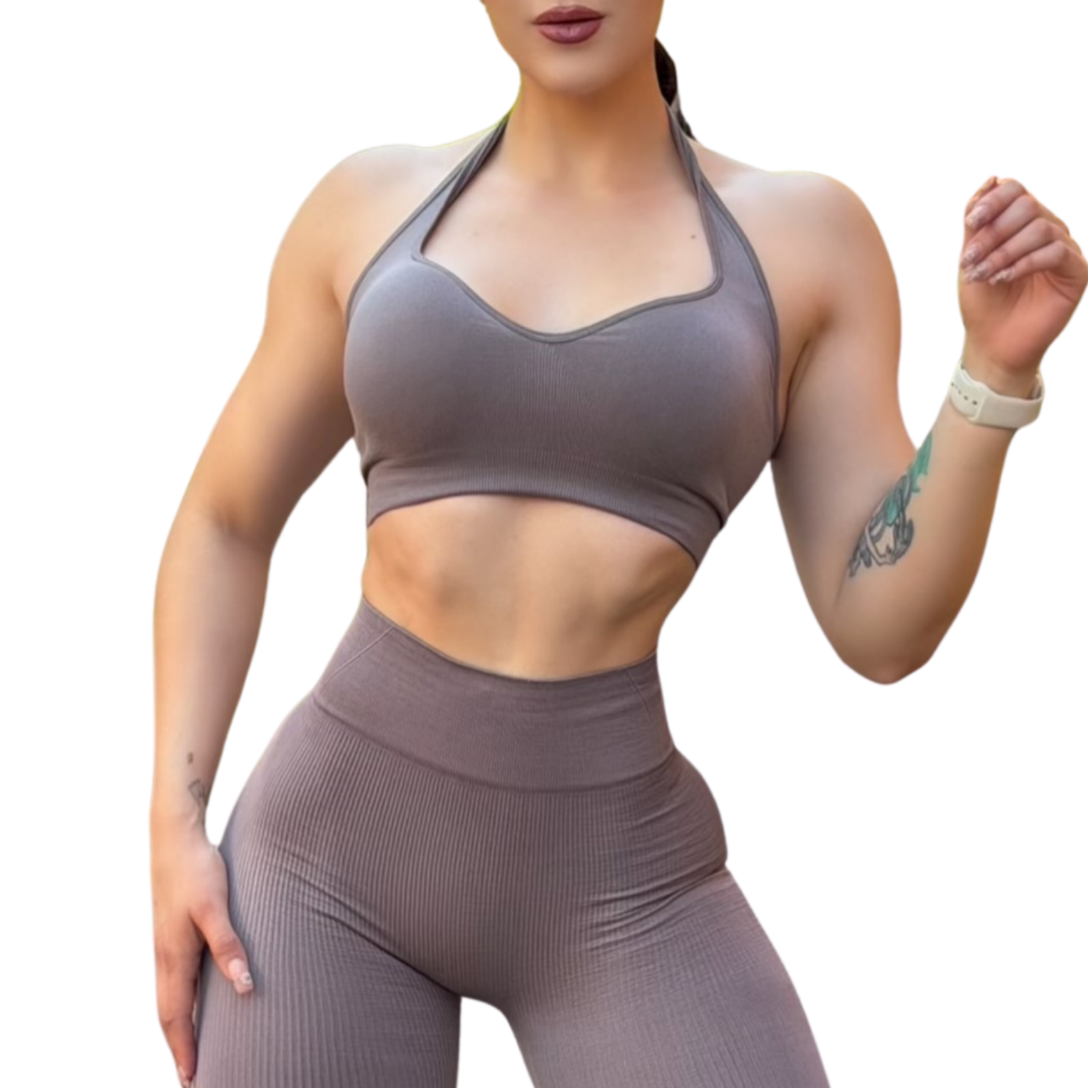 ADRIANAOLIMPO® | Top - Top Halter Deportivo | Dashian Slim – Velvet Smoke | Ropa deportiva para mujer Elite HotSale Blackfriaday Envío Gratis a México. Mayoreo Menudeo Ofertas Exclusivas