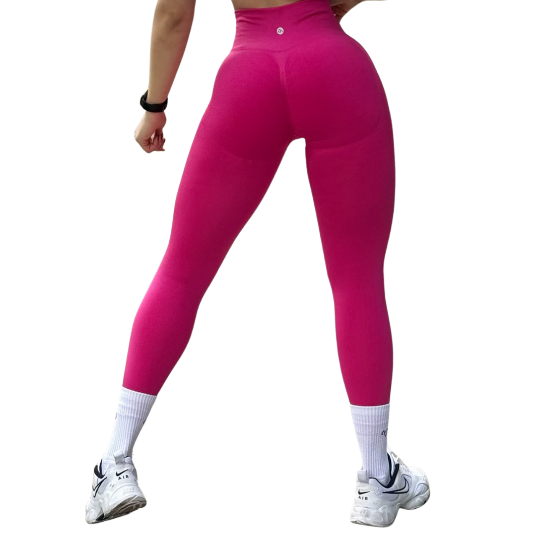 Leggings Burbuja + Push Up | Seamless Compresión - Rosa Eight