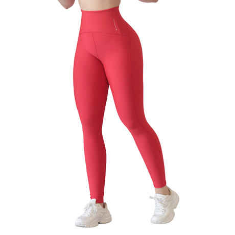 Leggings básico | Supplex Stretch, destellos Relieves puntitos – roja