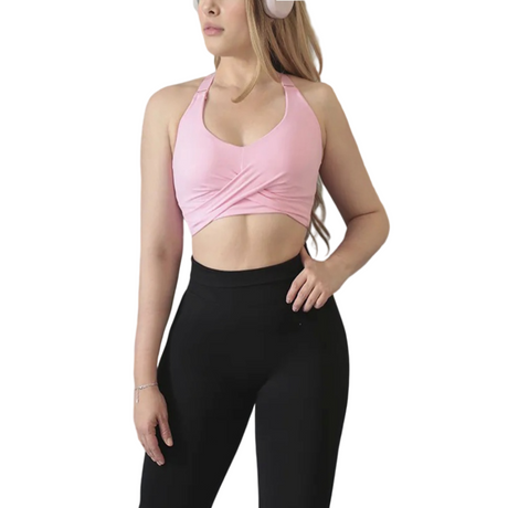 Top con copas | Alto Impacto, Liso – rosita