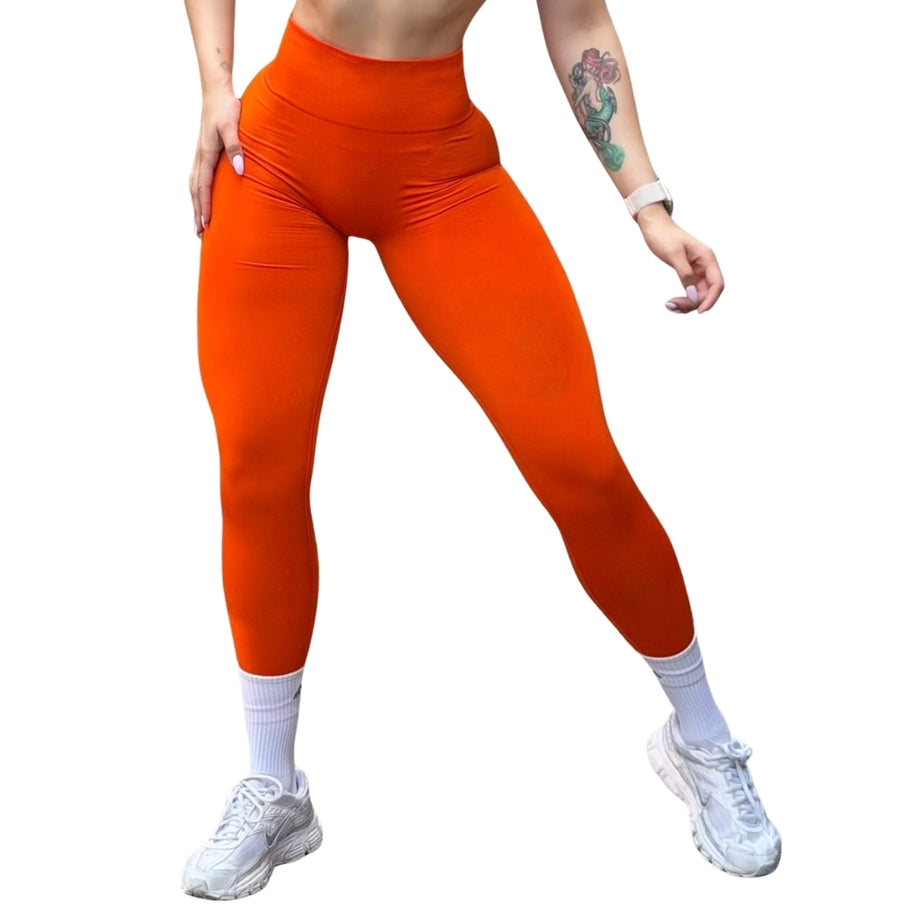 Leggings Burbuja + Push Up | Seamless Compresión - Naranja