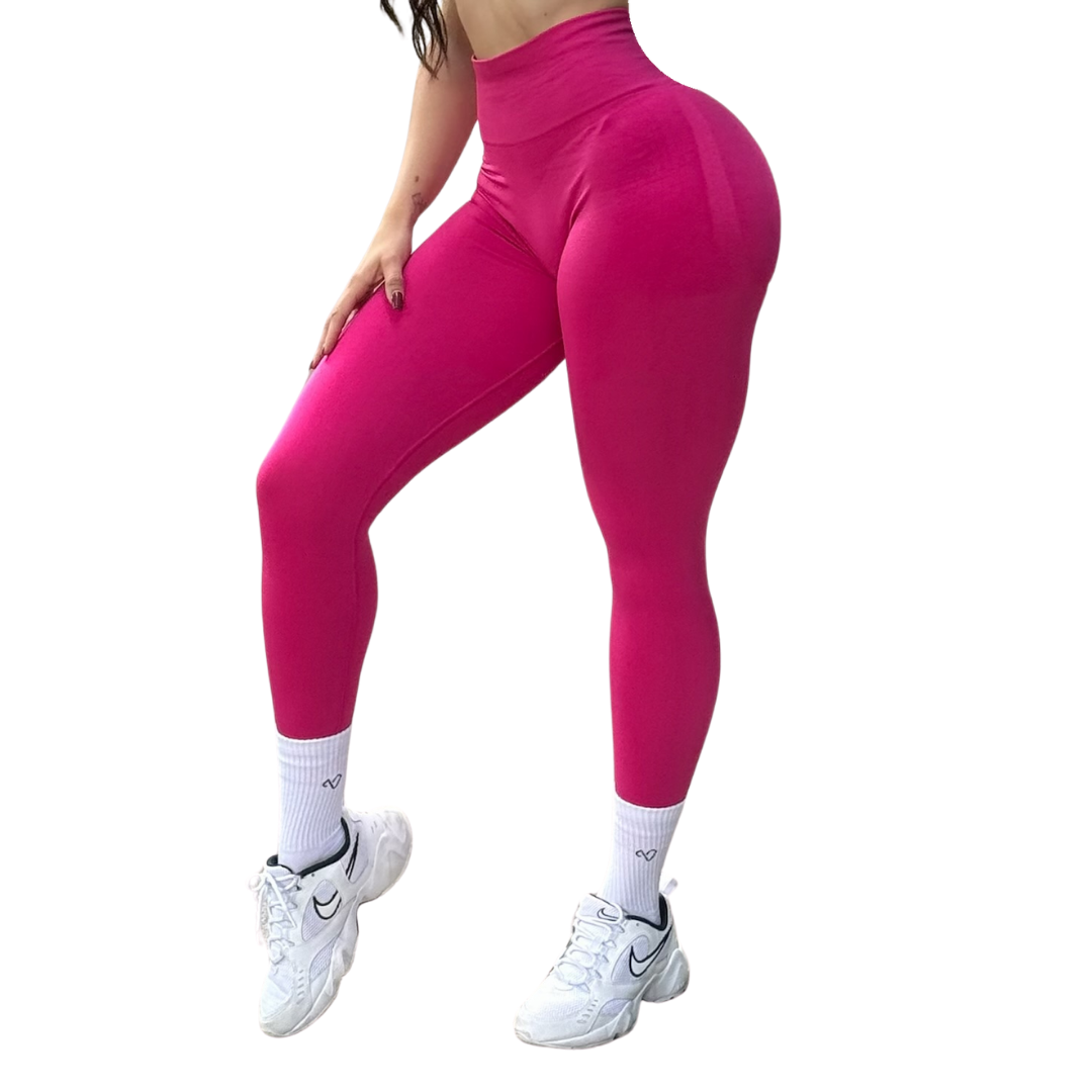 Leggings Burbuja + Push Up | Seamless Compresión - Rosa Eight