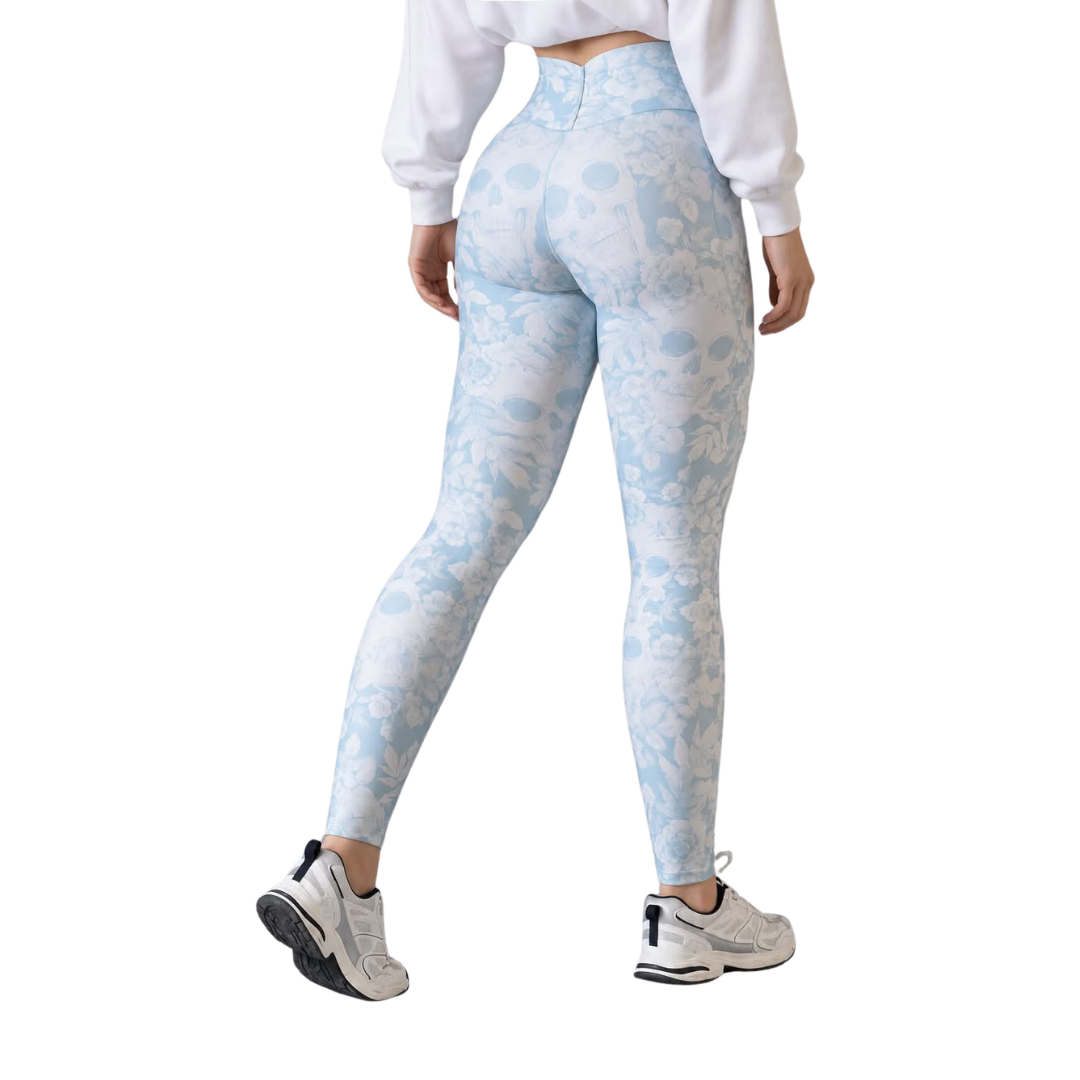 Leggings básico | Supplex Stretch, Liso – Calaveras azul