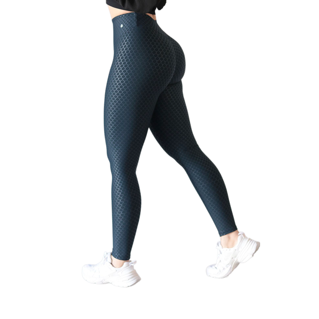 Leggings push up | Supplex Stretch, Destellos – Fish Azul