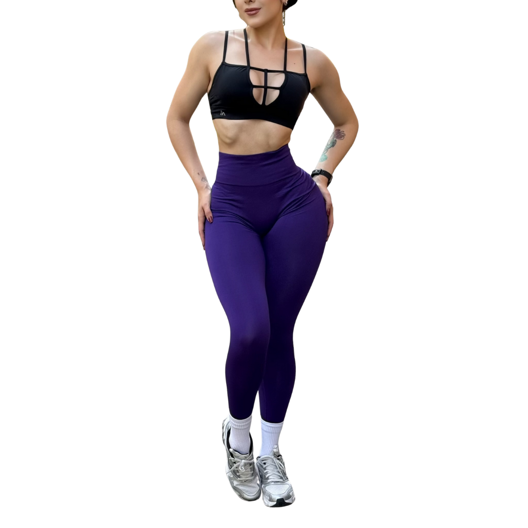 Leggings Burbuja + Push Up | Seamless Compresión - Morado