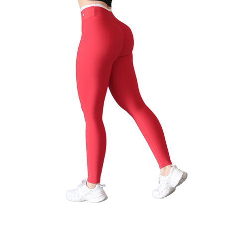 Leggings push up | Supplex Stretch, Liso – Rojo line
