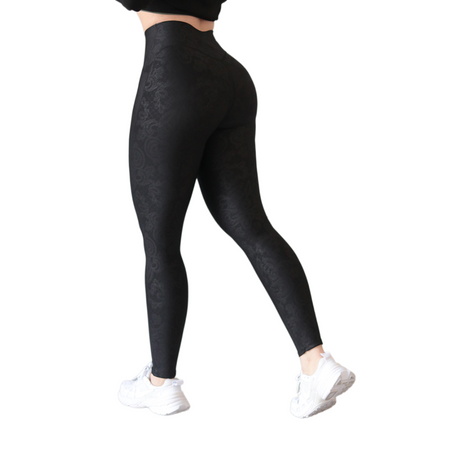 Leggings básico | Supplex Stretch, Relieves Lace – negra