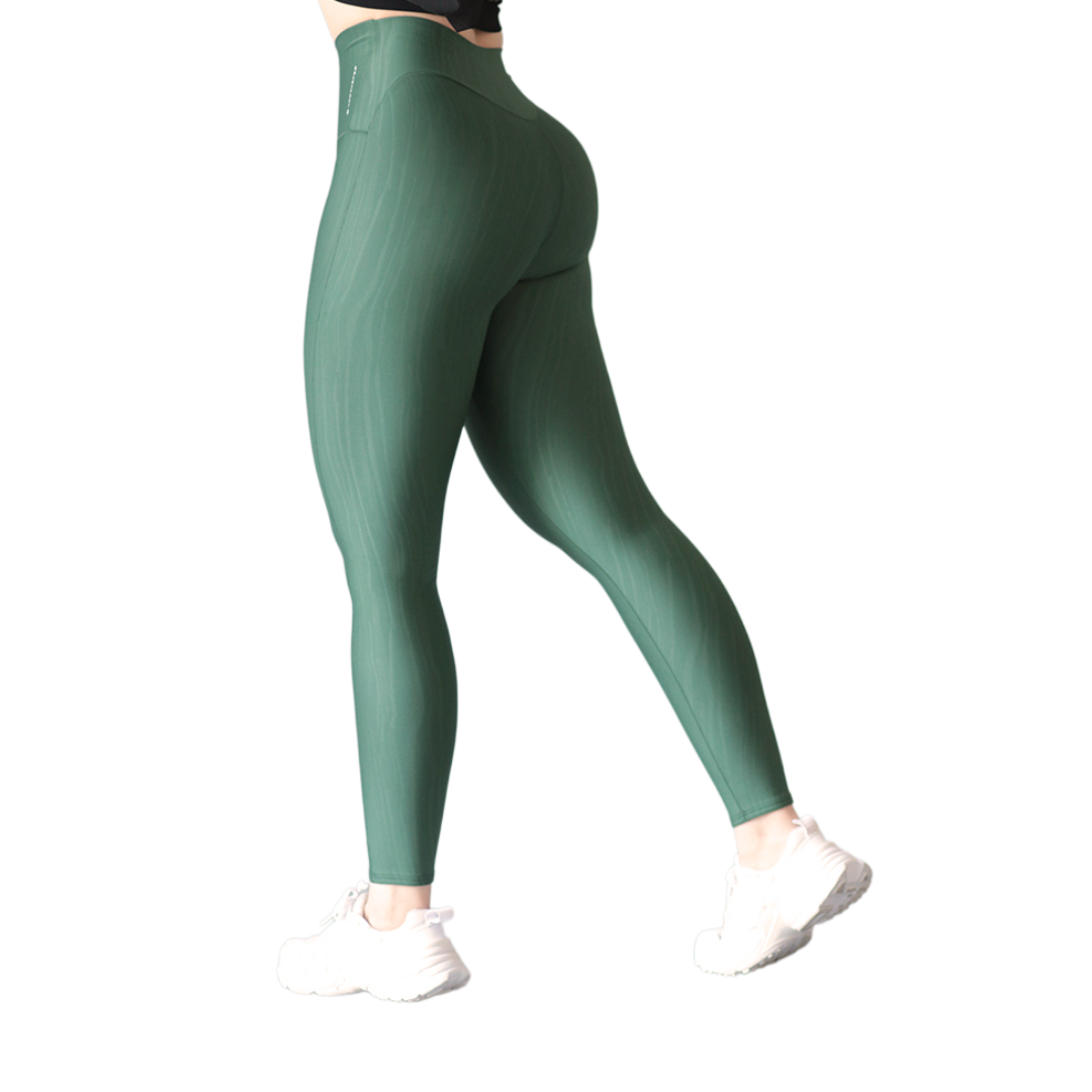 Leggings básico | Supplex Stretch, Relieves Parota – Verde
