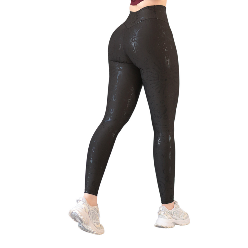 Leggings básico | Supplex Stretch, Destellos Estelares – Negro