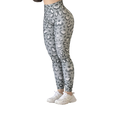 Leggings push up | Supplex Stretch, Liso Print – Gris