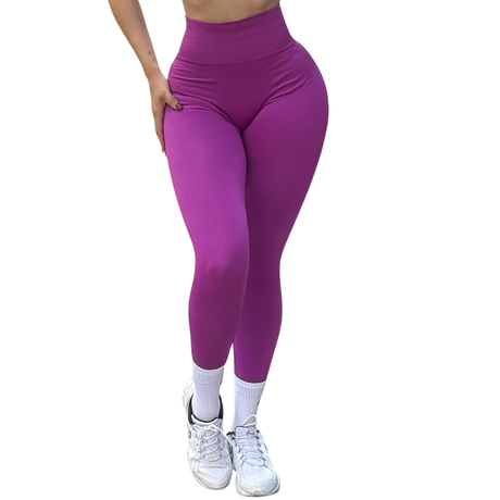 Leggings Burbuja + Push Up | Seamless Compresión - Lila Fuerte