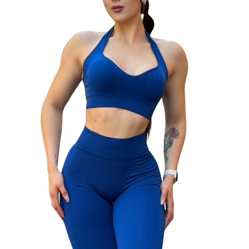 ADRIANAOLIMPO® | Top - Top Halter Deportivo | Dashian Slim – Majestic Blue | Ropa deportiva para mujer Elite HotSale Blackfriaday Envío Gratis a México. Mayoreo Menudeo Ofertas Exclusivas