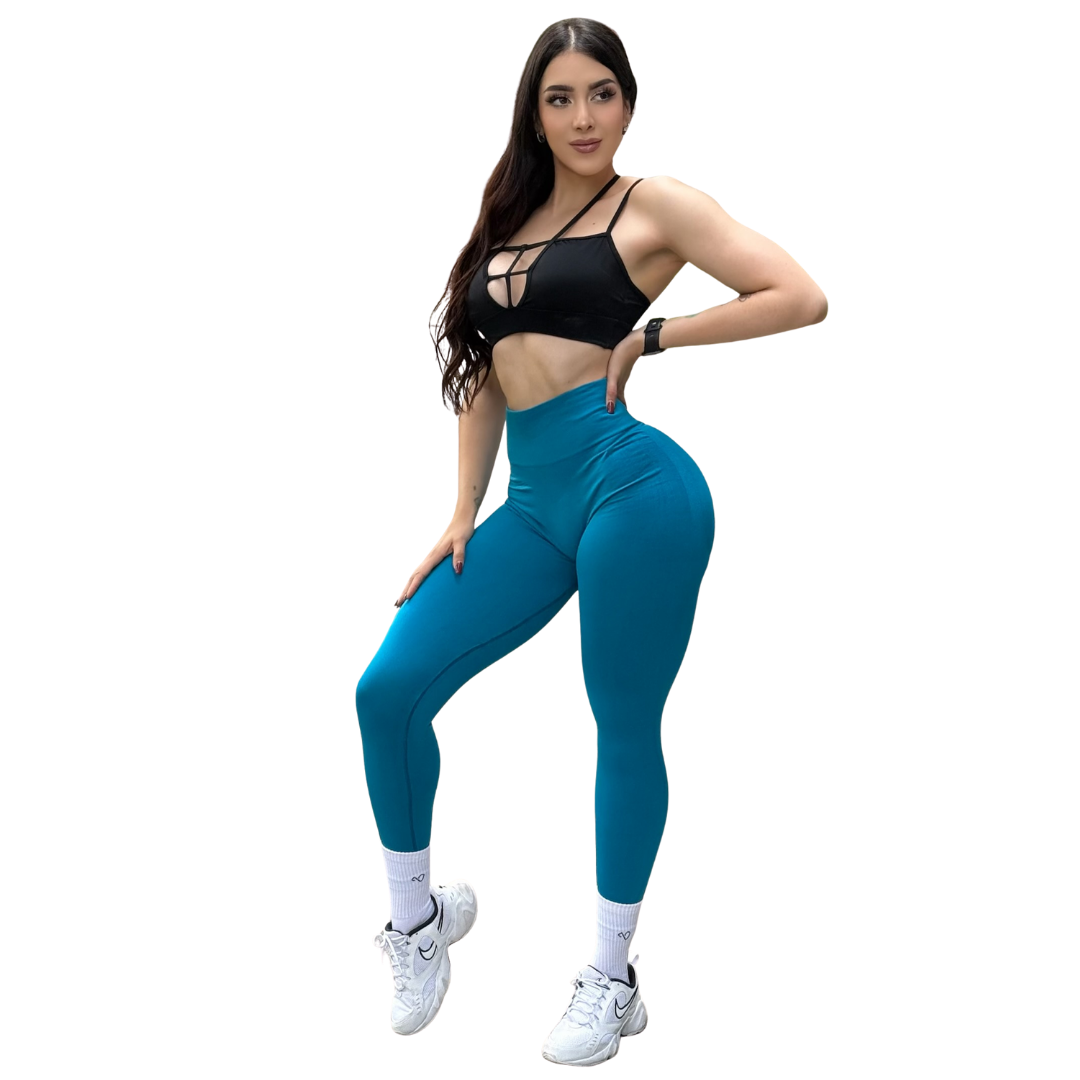Leggings Burbuja + Push Up | Seamless Compresión - Plumbo