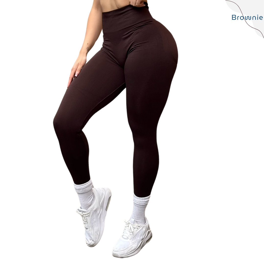 Leggings Deportivos para Mujer Fitness: Seamless Efecto Push Up, Cintura Alta, Textil Tejido Liso Suave Transpirable, Varios Colores  | Adriana Olimpo