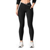 Leggings básico con bolsillos | Supplex Stretch, Liso – Negro