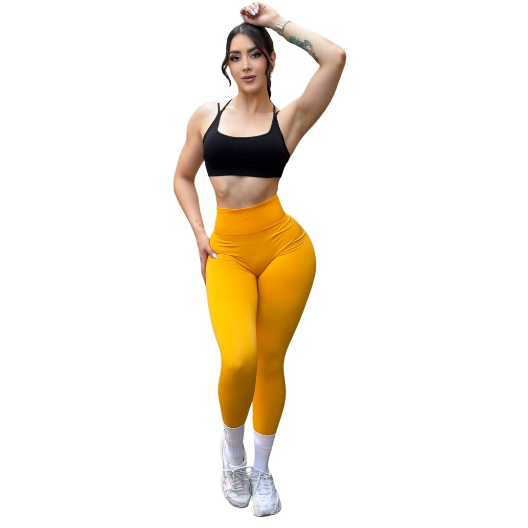 ADRIANAOLIMPO® | Leggins - Leggings Burbuja + Push Up | Seamless Compresión - Canario | Ropa deportiva para mujer Elite HotSale Blackfriaday Envío Gratis a México. Mayoreo Menudeo Ofertas Exclusivas