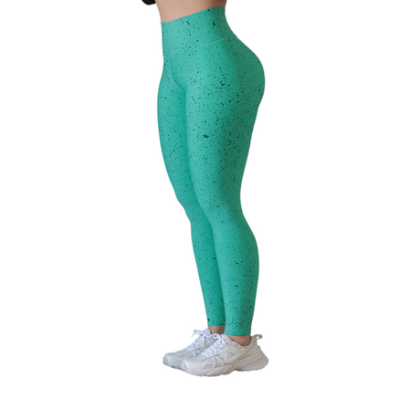 🔹 Leggings push up | Supplex Stretch, Liso – verde Chispas