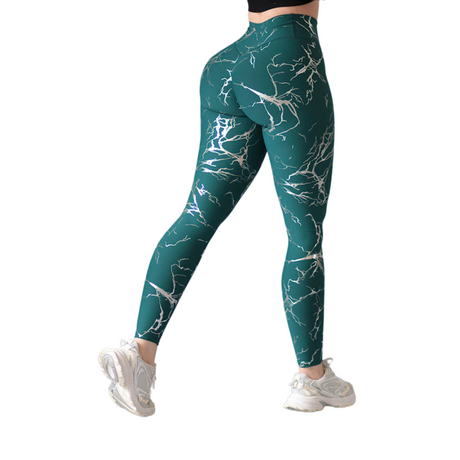 Leggings básico | Supplex Stretch, Destellos Beta – Esmeralda