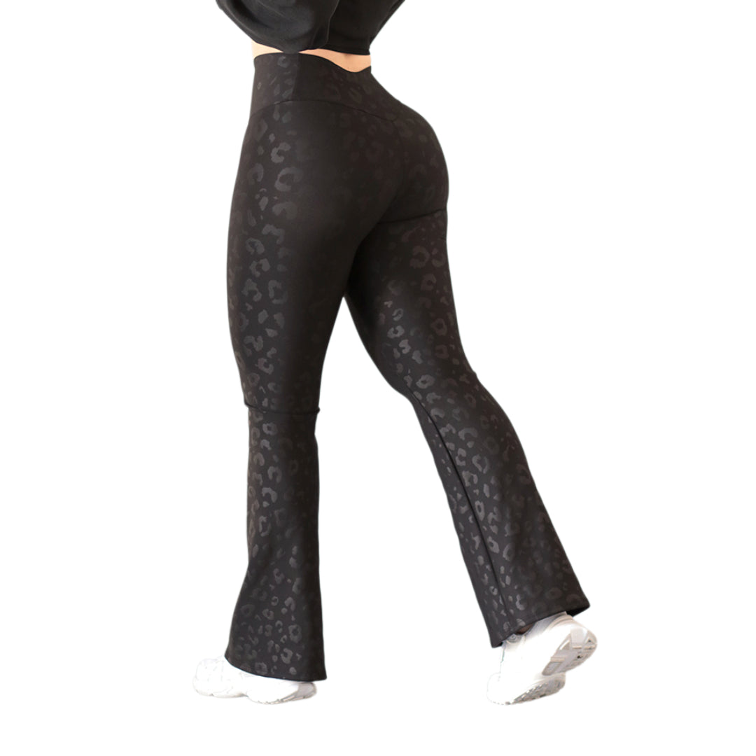 Leggings básico | Supplex Stretch, Relieves Leopardo – Negro
