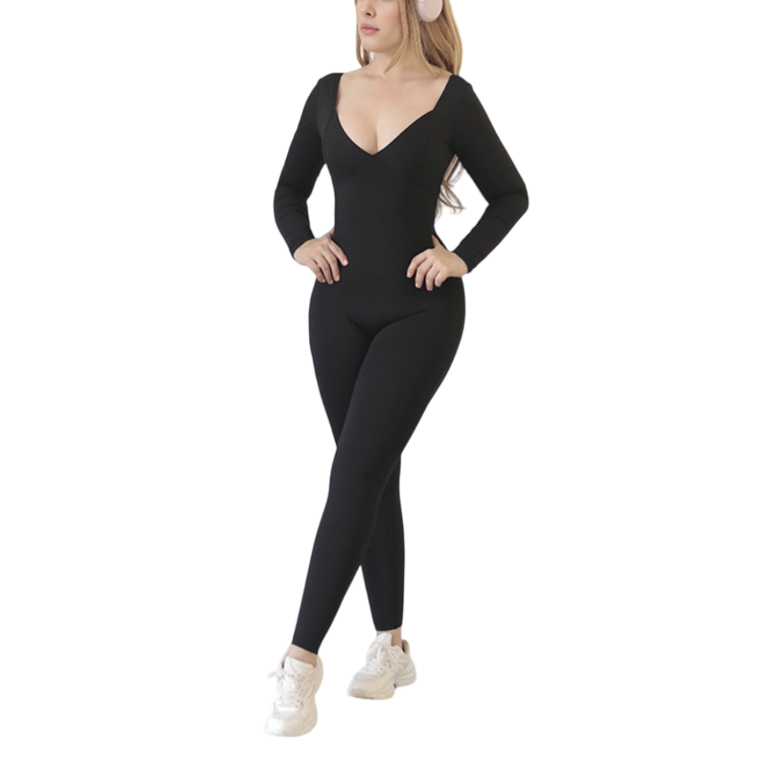 Enterizo push up | Supplex Stretch, Liso – negro