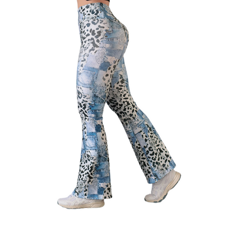 Leggings básico Campana | Supplex Stretch, Liso Parches – Azul