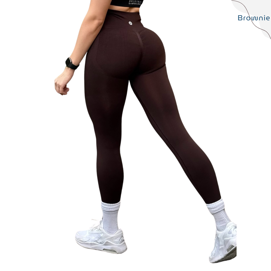 Leggings Deportivos para Mujer Fitness: Seamless Efecto Push Up, Cintura Alta, Textil Tejido Liso Suave Transpirable, Varios Colores  | Adriana Olimpo