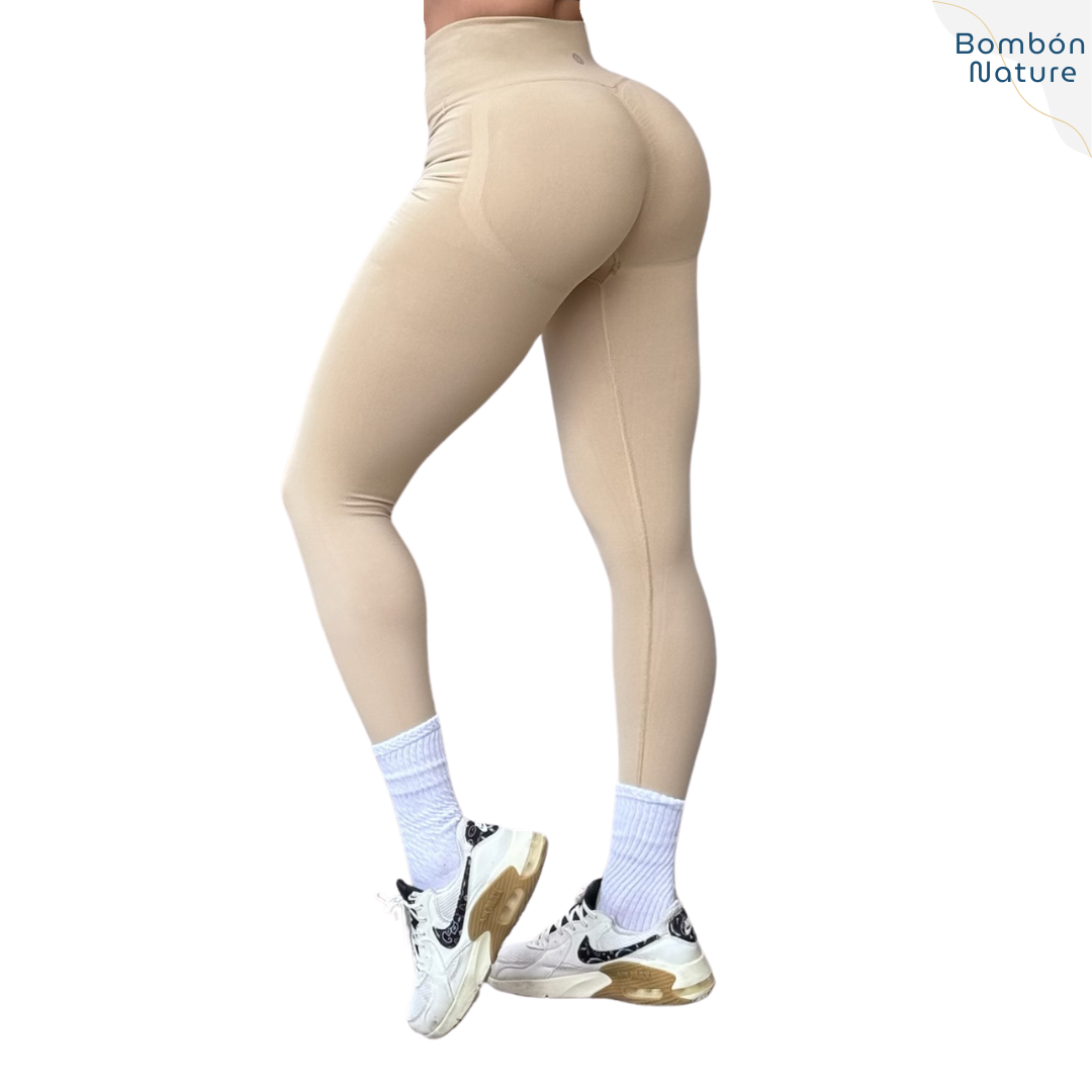 Leggings Deportivos para Mujer Fitness: Seamless Efecto Push Up, Cintura Alta, Textil Tejido Liso Suave Transpirable, Varios Colores  | Adriana Olimpo