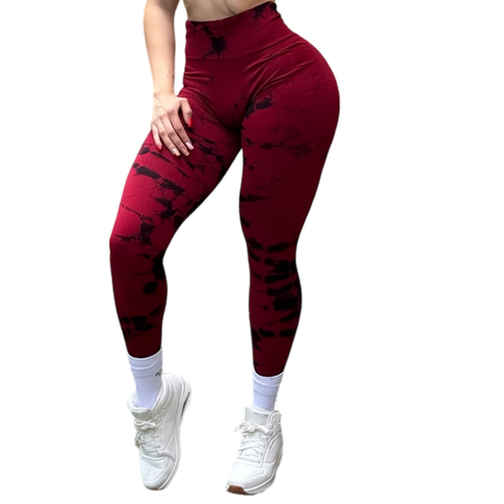 Leggings Burbuja + Push Up | Seamless Compresión - Tie Day Sangría