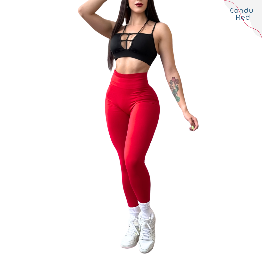 Leggings Deportivos para Mujer Fitness: Seamless Efecto Push Up, Cintura Alta, Textil Tejido Liso Suave Transpirable, Varios Colores  | Adriana Olimpo