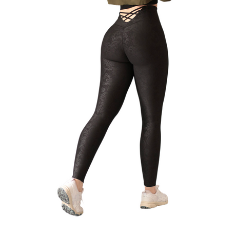 Leggings push up | Supplex Stretch, Relieves Lace – Negra