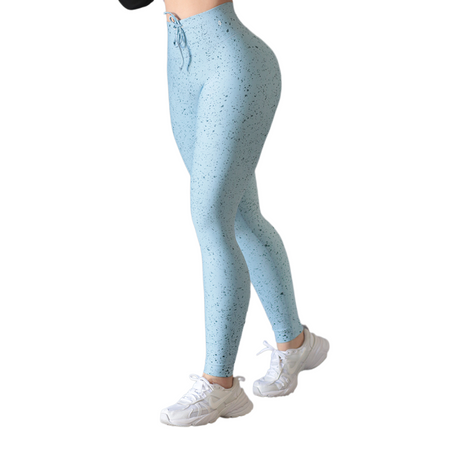 Leggings push up | Supplex Stretch, Liso Paint – Azul Bebé