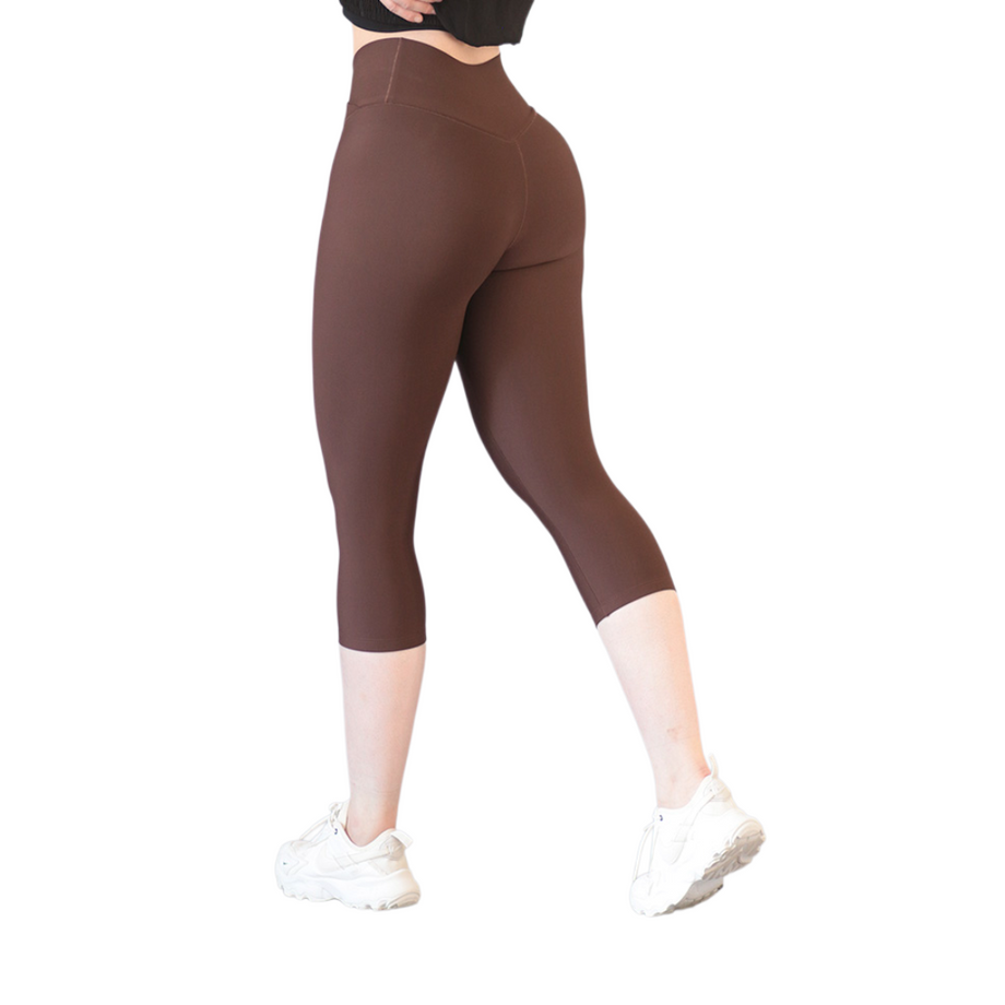 ADRIANAOLIMPO® | Leggins - Leggings Capri básico | Supplex Stretch, Liso – Café | Ropa deportiva para mujer Elite HotSale Blackfriaday Envío Gratis a México. Mayoreo Menudeo Ofertas Exclusivas