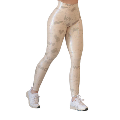 ADRIANAOLIMPO® | Leggins - Leggings push up | Supplex Stretch, Destellos Love – Beige | Ropa deportiva para mujer Elite HotSale Blackfriaday Envío Gratis a México. Mayoreo Menudeo Ofertas Exclusivas