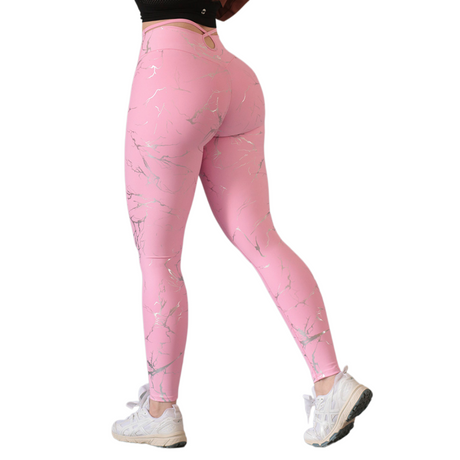 Leggings push up | Supplex Stretch, Destellos Beta – Rosa