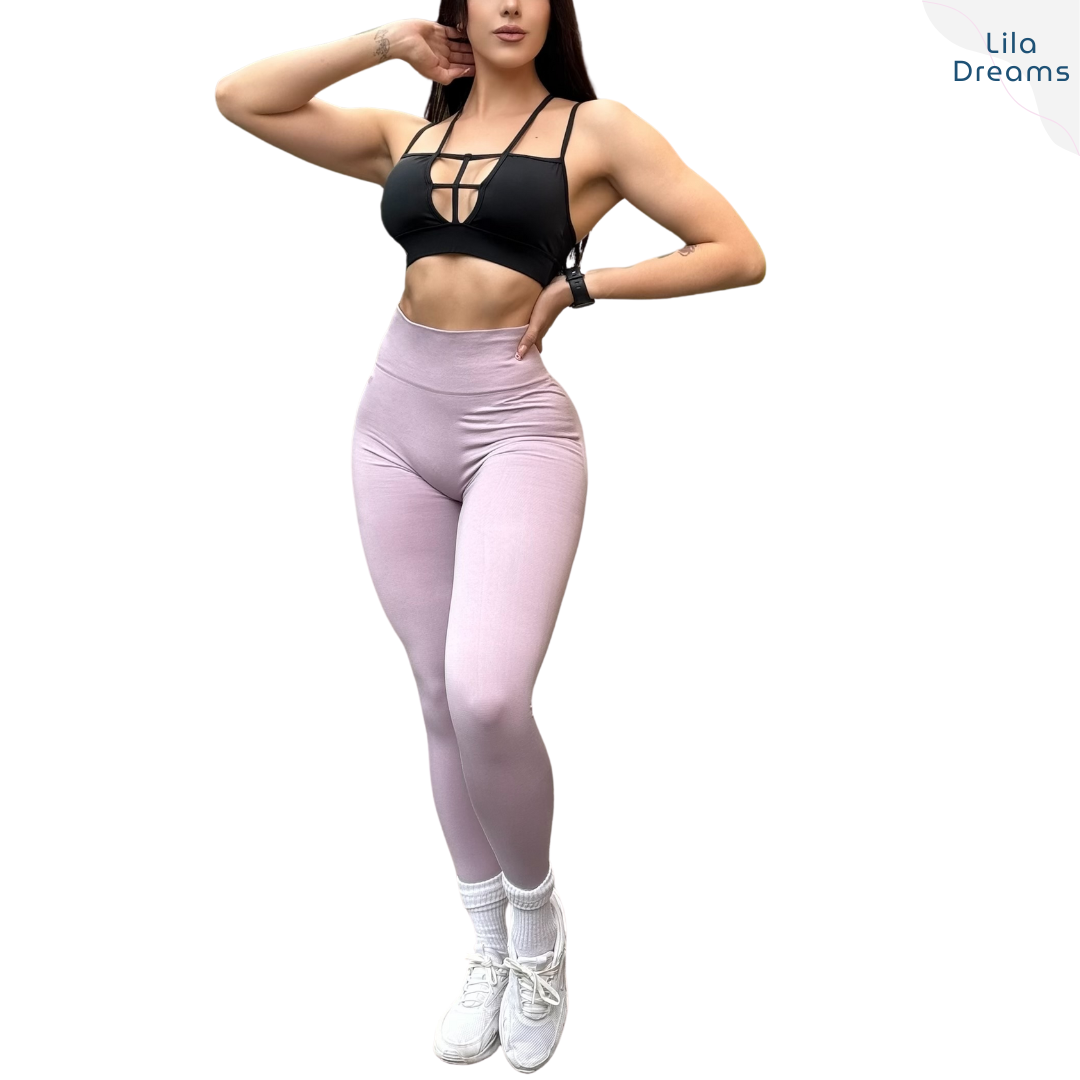 Leggings Deportivos para Mujer Fitness: Seamless Efecto Push Up, Cintura Alta, Textil Tejido Liso Suave Transpirable, Varios Colores  | Adriana Olimpo