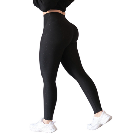 Leggings push up | Supplex Stretch, Relieves Estrellas – Negra