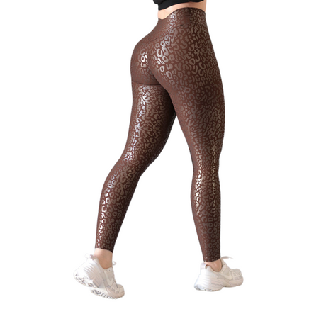 Leggings push up | Supplex Stretch, Destellos Print – Café