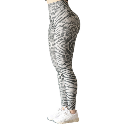 Leggings push up | Supplex Stretch, Liso Print – Gris