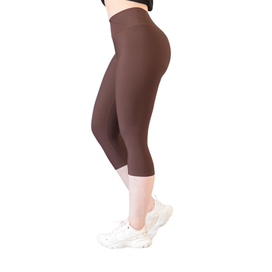 ADRIANAOLIMPO® | Leggins - Leggings Capri básico | Supplex Stretch, Liso – Café | Ropa deportiva para mujer Elite HotSale Blackfriaday Envío Gratis a México. Mayoreo Menudeo Ofertas Exclusivas