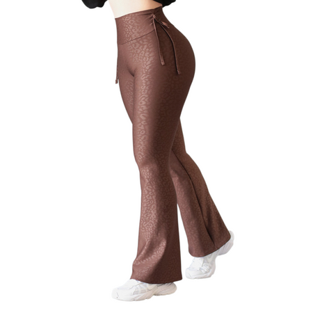 Leggings básico | Supplex Stretch, Relieves Print – Café