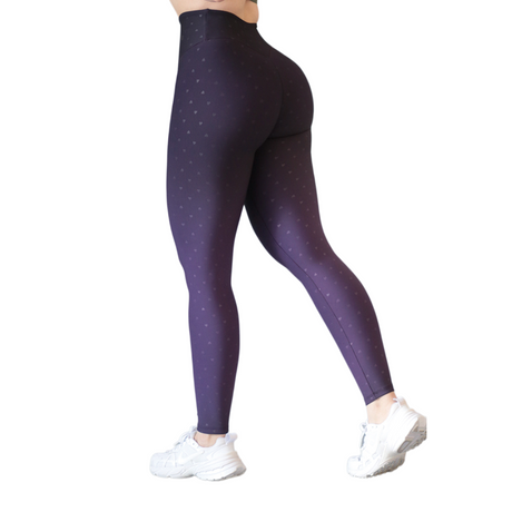 Leggings push up | Supplex Stretch, Relieves Corazones – Morado Degradado