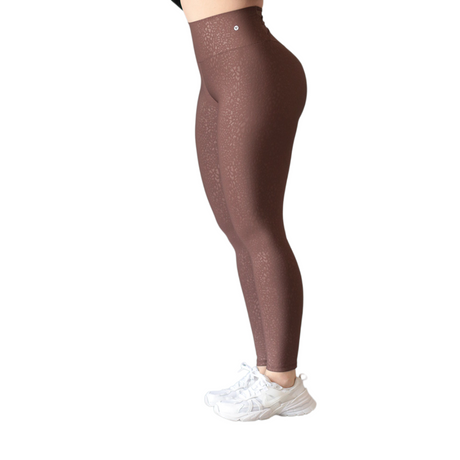 Leggings push up | Supplex Stretch, Relieves print – café