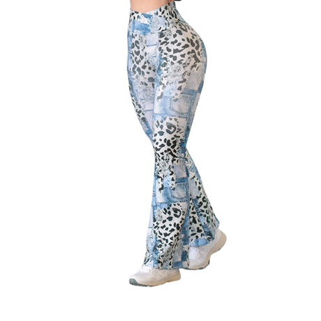 Leggings básico Campana | Supplex Stretch, Liso Parches – Azul