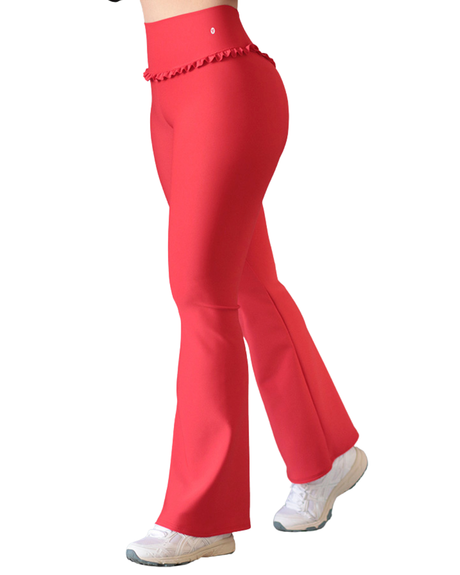Leggings básico Campana | Supplex Stretch, Liso Ballerina – Roja