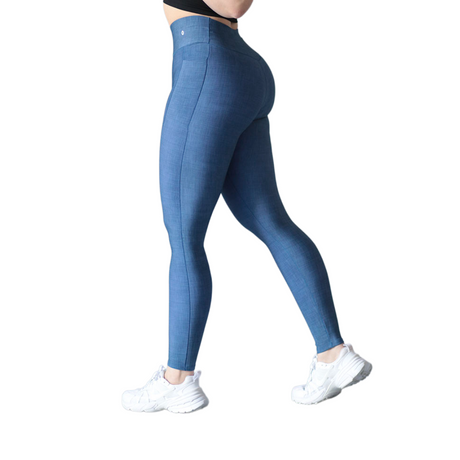 Leggings básico con bolsillos | Supplex Stretch, Liso Mezclilla  – Indigo